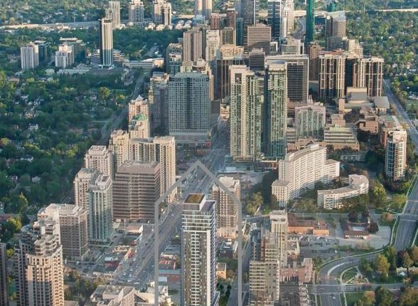 Diamond on Yonge Condos Aerial View