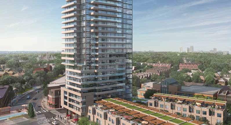 Exterior rendering at AYC Condos