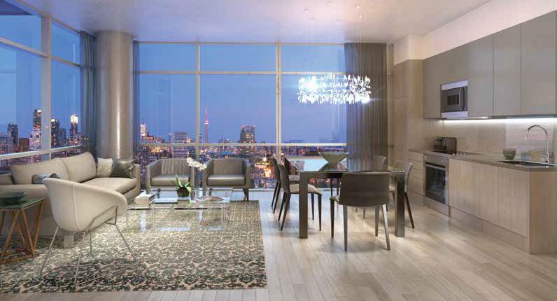 Interior rendering at AYC Condos