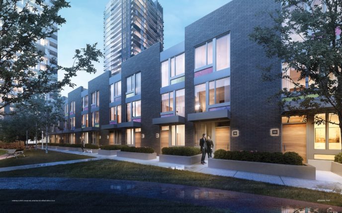 exterior of ultrasonic condos modern townhouses