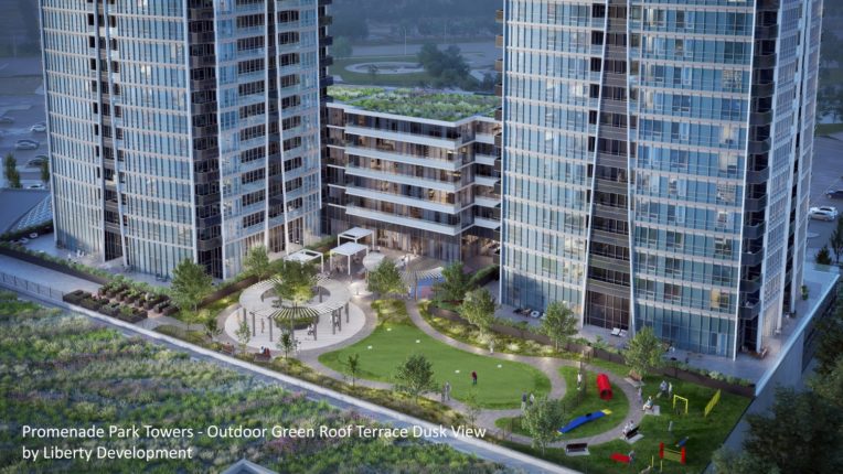 Promenade Park Towers Condos Green Roof Terrace