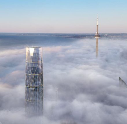 sky tower condos and cn tower above the clouds