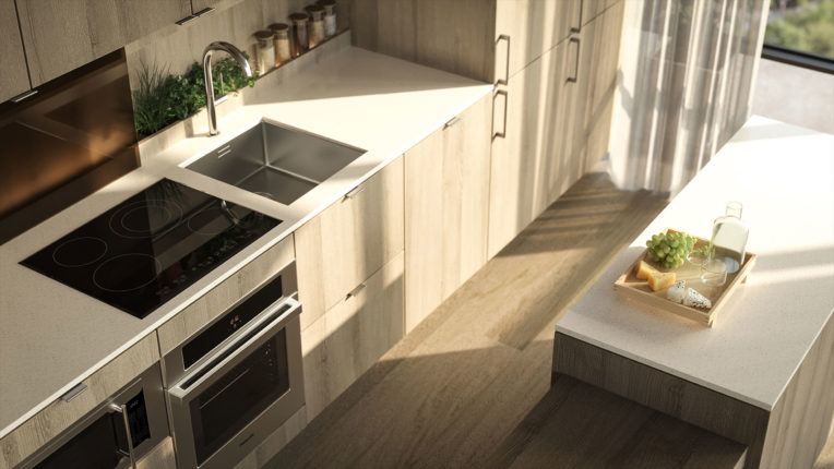 kitchen detail at westport condos