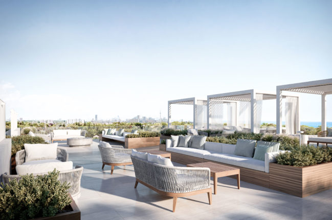rooftop terrace at westport condos