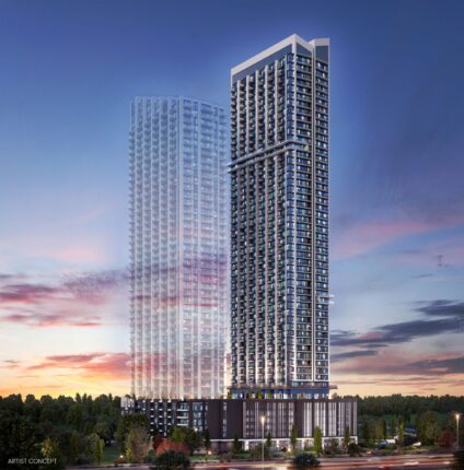 VuPoint 2 Condos Dusk Rendering
