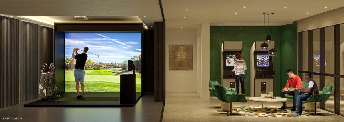 VuPoint 2 Condos Golf Simulator and Arcade