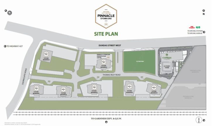 Cypress at Pinnacle Etobicoke Site Plan
