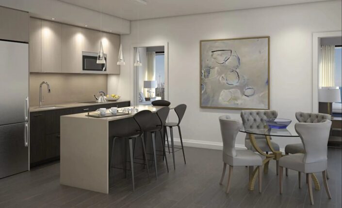 Mirabella Luxury Condos West Tower Kitchen and Dining Room