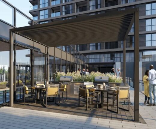 North Oak Tower 3 Condos Outdoor Terrace with BBQ