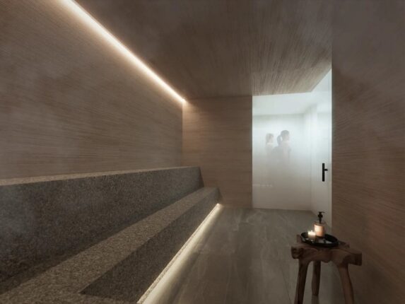 QA Condos Sauna Room