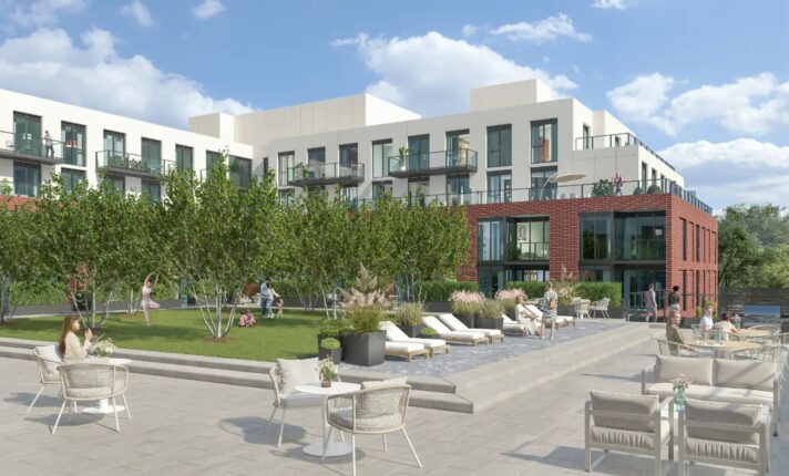 Station No. 3 Condos Courtyard