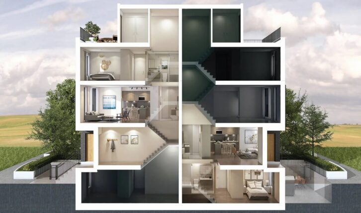 Reunion Crossing Condos & Urban Towns Dollhouse Rendering