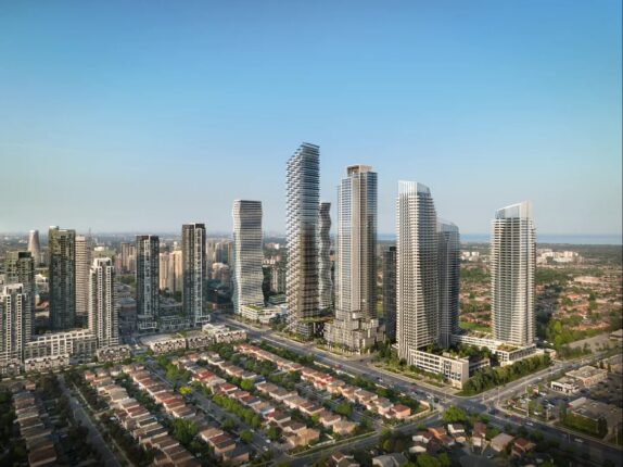 M6 Condos Aerial Rendering