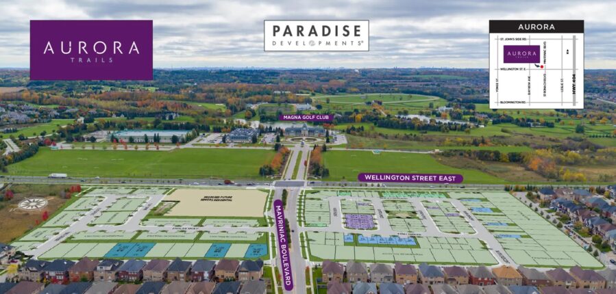 Aurora Trails by Paradise Developments Aerial Site Plan