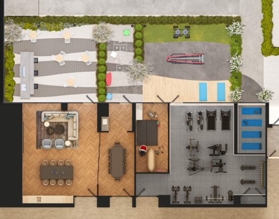 The Townhome Collection at Exhale Residences Amenity Plan