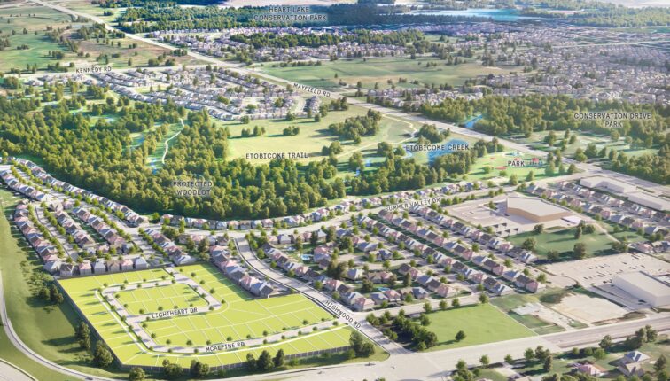 Summer Valley Homes Aerial Community Rendering