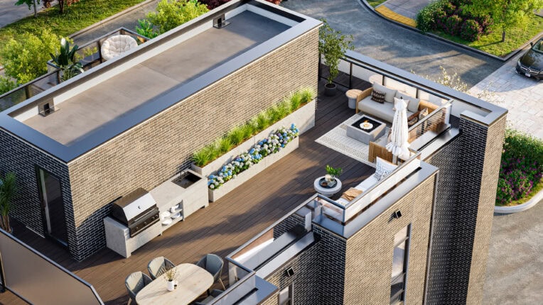 Metro Park Towns Rooftop Rendering