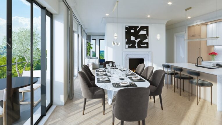 One Ten Condos Kitchen & Dining Area