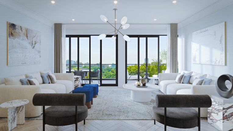 One Ten Condos Living Room